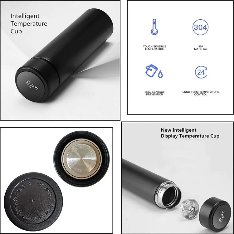 Borraccia con Isolamento termico - 500ml Led Inox